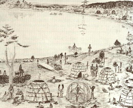 An Indian Campsite At The "Rips" On Cobbossee Stream